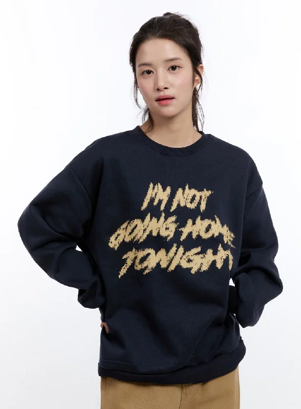 Oversized Crew Neck Sweatshirt ON418