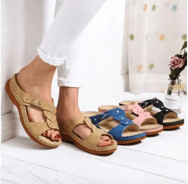 Casual buckle plus size women's sandals