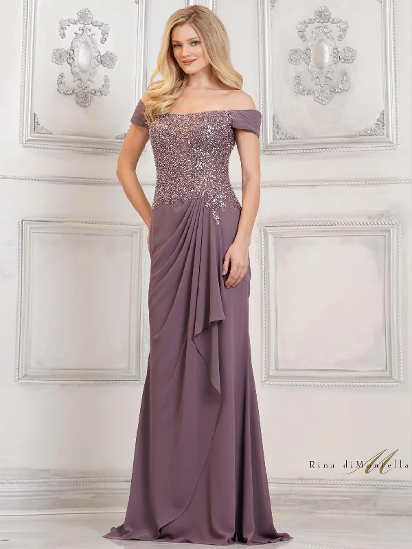 Rina di Montella RD3128 Fitted Long Formal Evening Gown