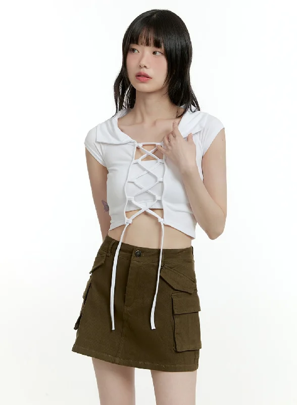 X Strap Crop Top CL426