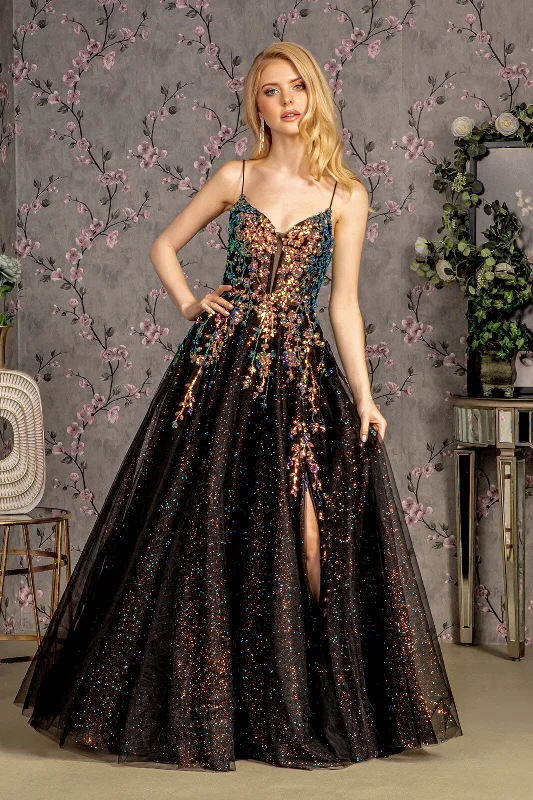 Long Glitter Sequin Formal Prom A Line Dress