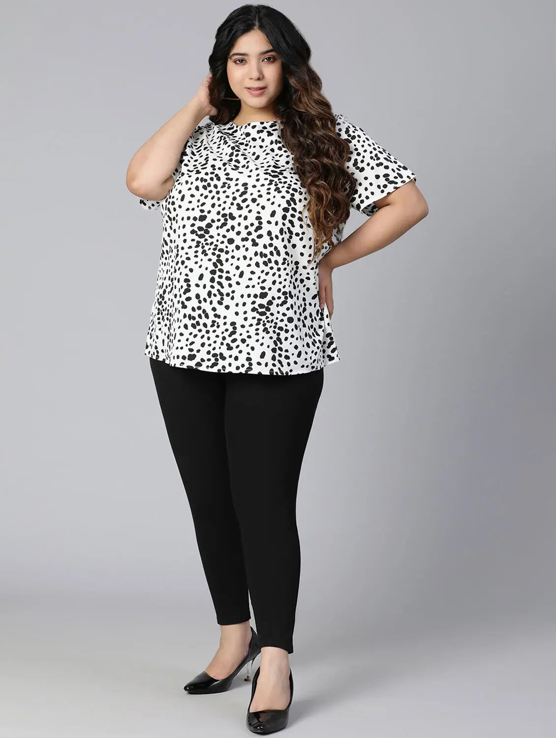 Monostyle Animal Print Plus Size Women Top