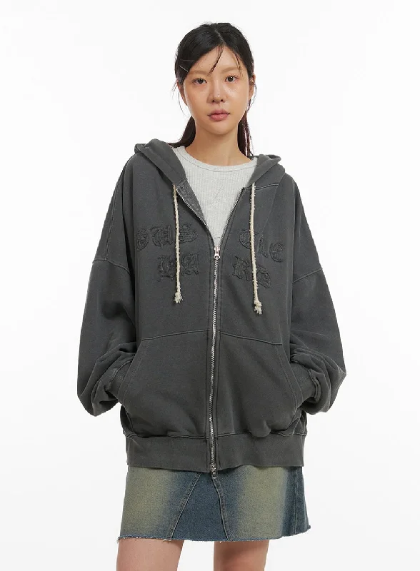 Oversized Zip-Up Hoodie IY410