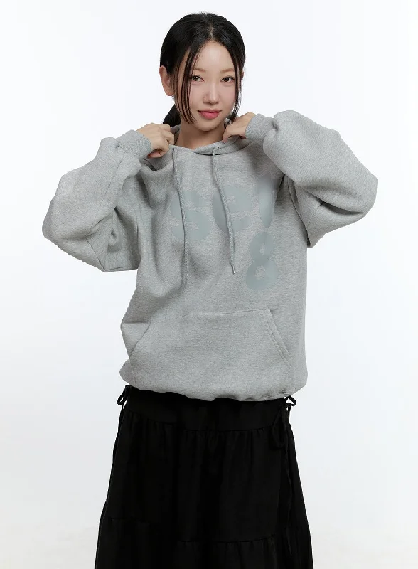 Graphic Number Oversized Hoodie CD424