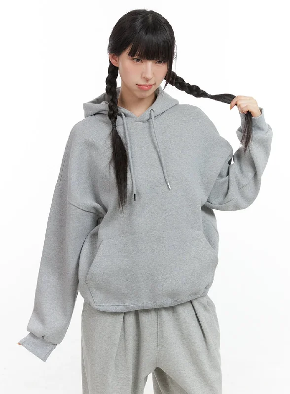 Solid Oversized Sweat Hoodie (UNISEX) CG408