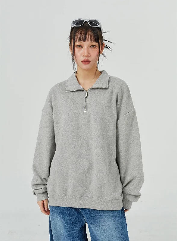 Oversized Half Zip-Up Unisex CM321