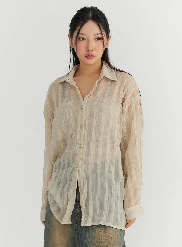 Oversized Mesh Shirt CO306