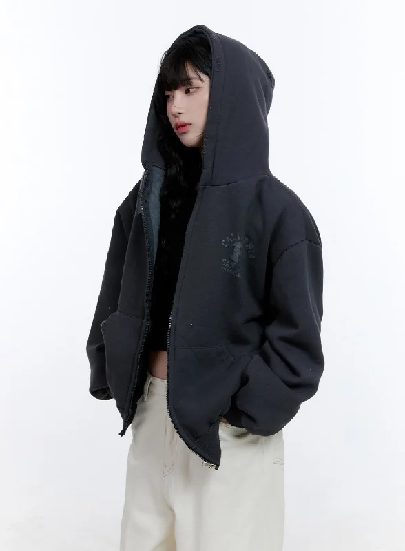 Graphic Oversized Hooded Sweatshirt CD419