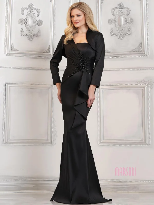 Marsoni MV1294 Long Beaded Formal Jacket Dress