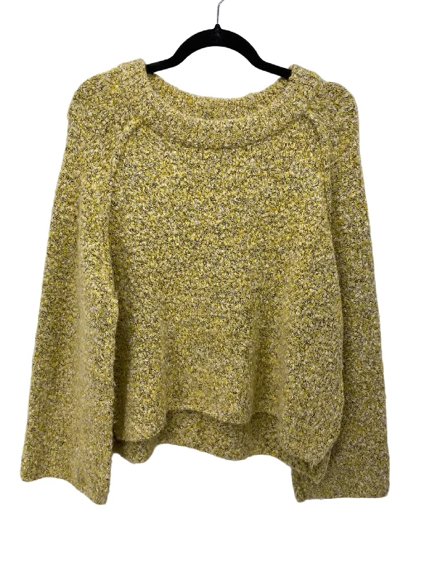 Free people Misses Size Medium Yellow Print Sweater