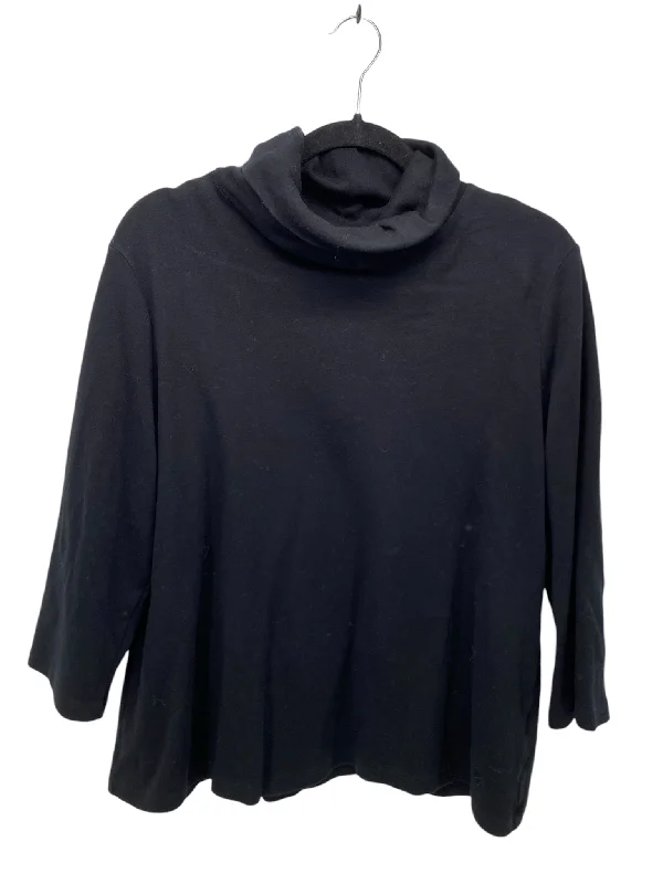 Isaac Mizrahi Misses Size Large Black Sweater