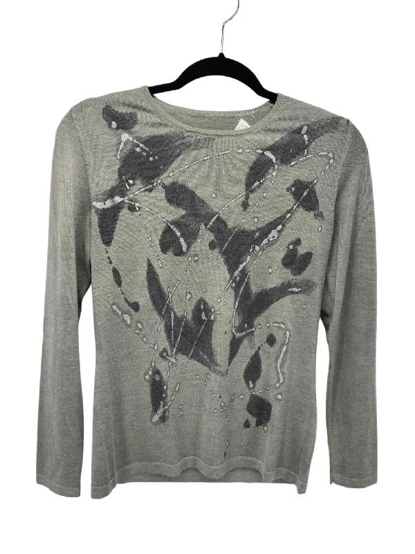 It's SO You Boutique Misses Size S/M Grey Print Cashmere Sweater