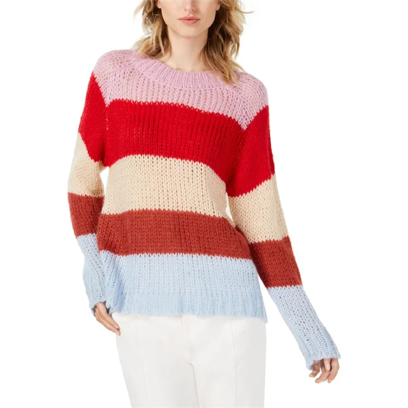 J.O.A. Womens Multi Stripe Knit Sweater