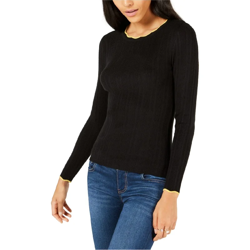 Maison Jules Womens Ribbed Fitted Knit Sweater