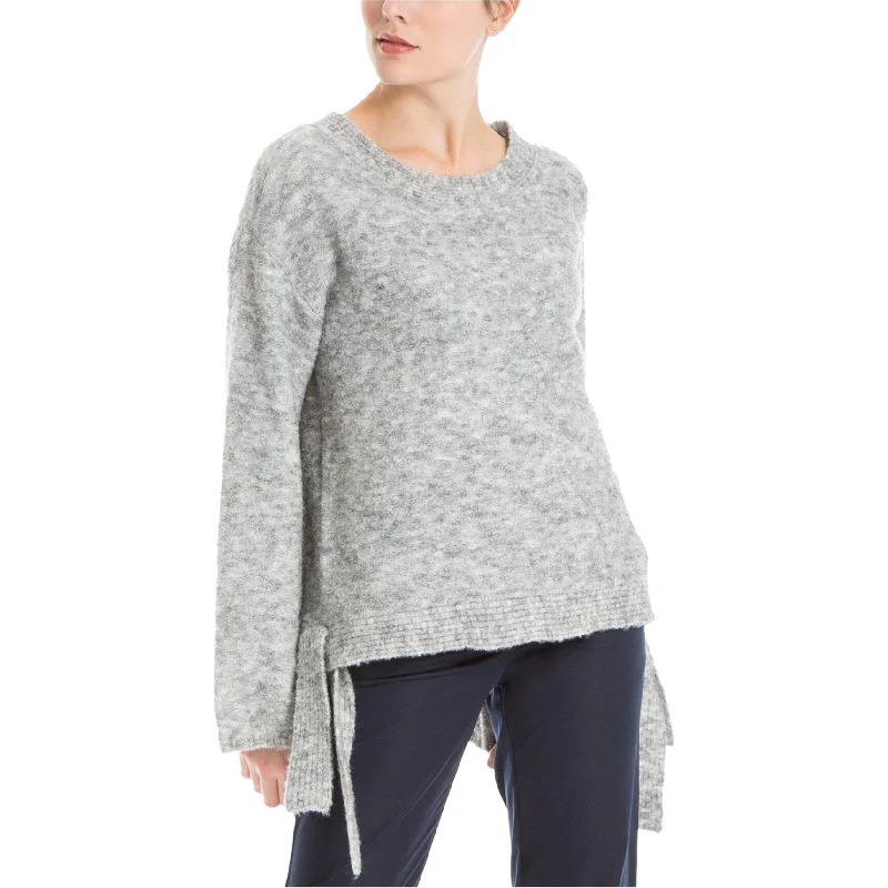 Max Studio London Womens Side-Tie Melange Knit Sweater