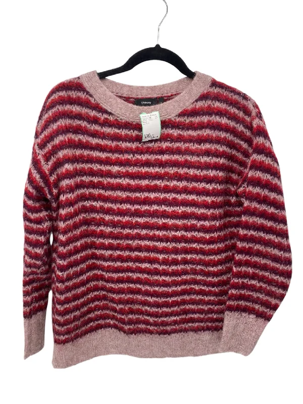 Theory Misses Size Small Red Multi Sweater