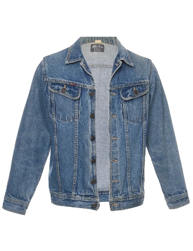 Button Front Denim Jacket - S