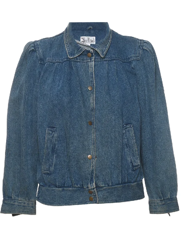 Classic Medium Wash Denim Jacket - M