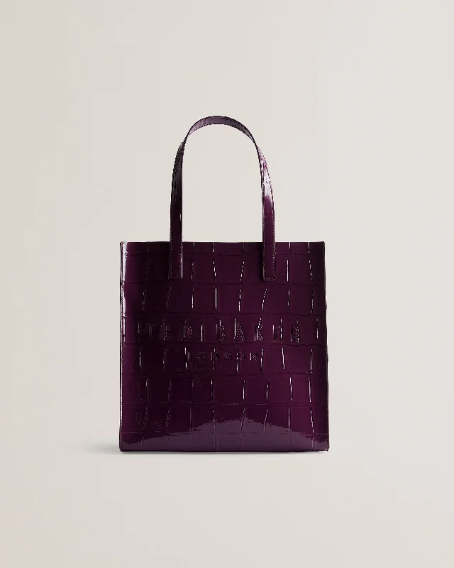 Croccon Croc Effect Large Icon Bag Maroon