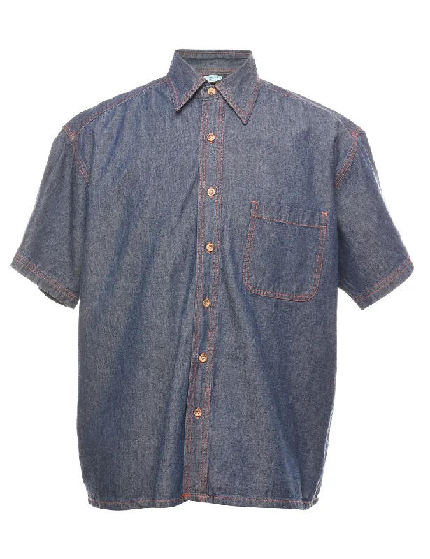 Dark Wash Denim Shirt - M