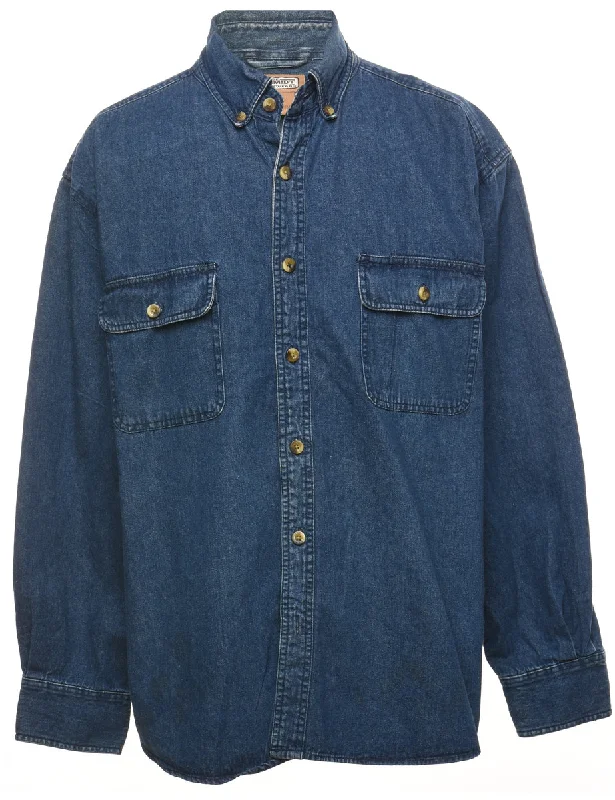 Dark Wash Denim Shirt - XL