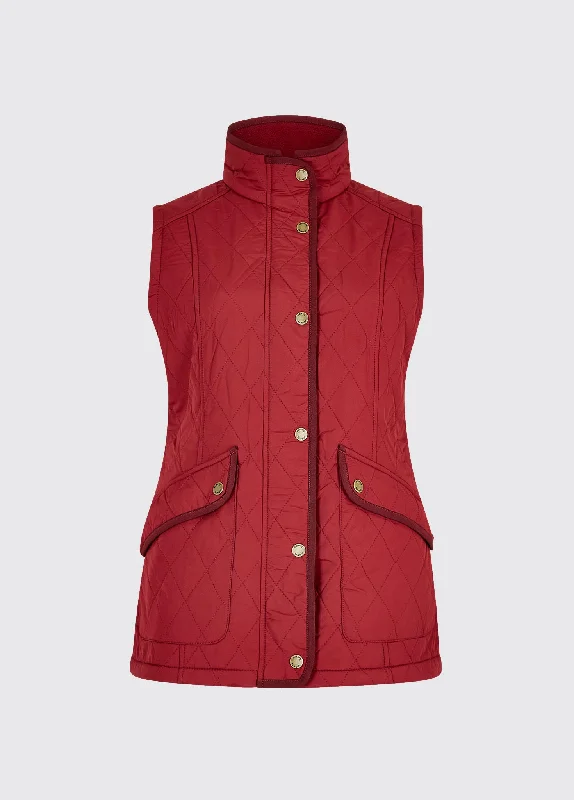 Clonmel Quilted Gilet - Ruby