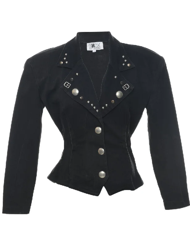 Studded Denim Jacket - M