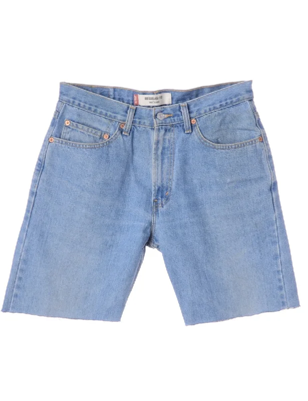 Label Cut Off Denim Shorts