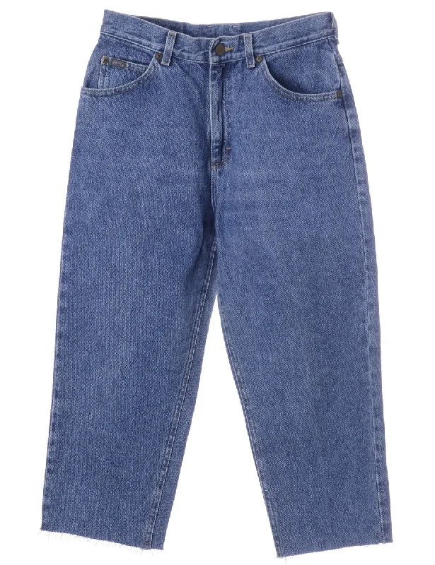 Label Carly Denim Cropped Frayed Jeans