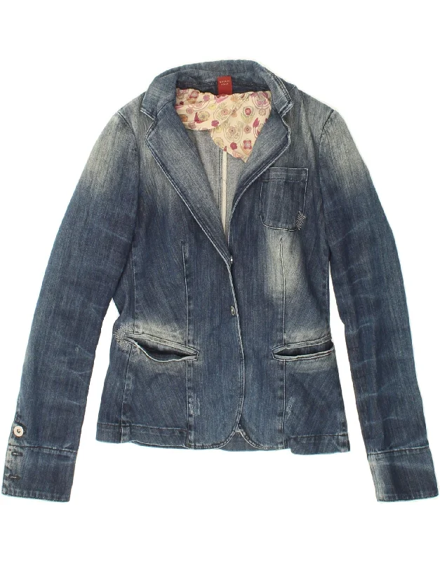 DONDUP Womens Denim Jacket IT 44 Medium Blue