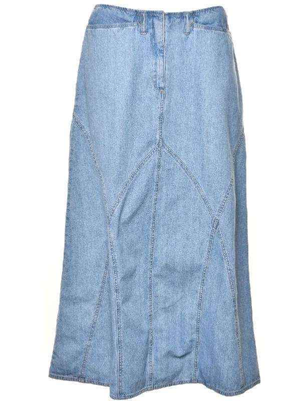 Flared Denim Skirt - M