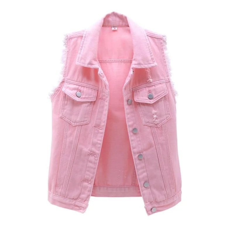 La Douceur Sleeveless Denim Jeans Jackets