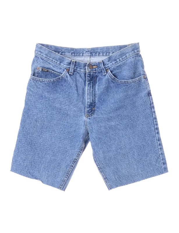 Label Cut Off Denim Shorts