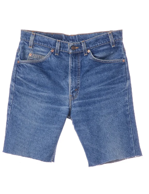 Label Cut Off Denim Shorts