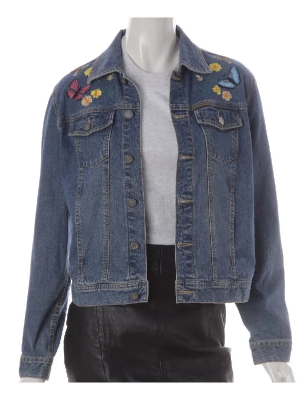 Label Eden Embroidered Denim Jacket