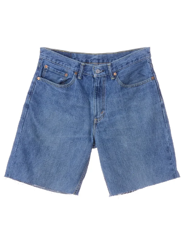 Label Cut Off Denim Shorts