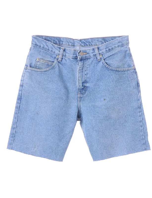 Label Cut Off Denim Shorts