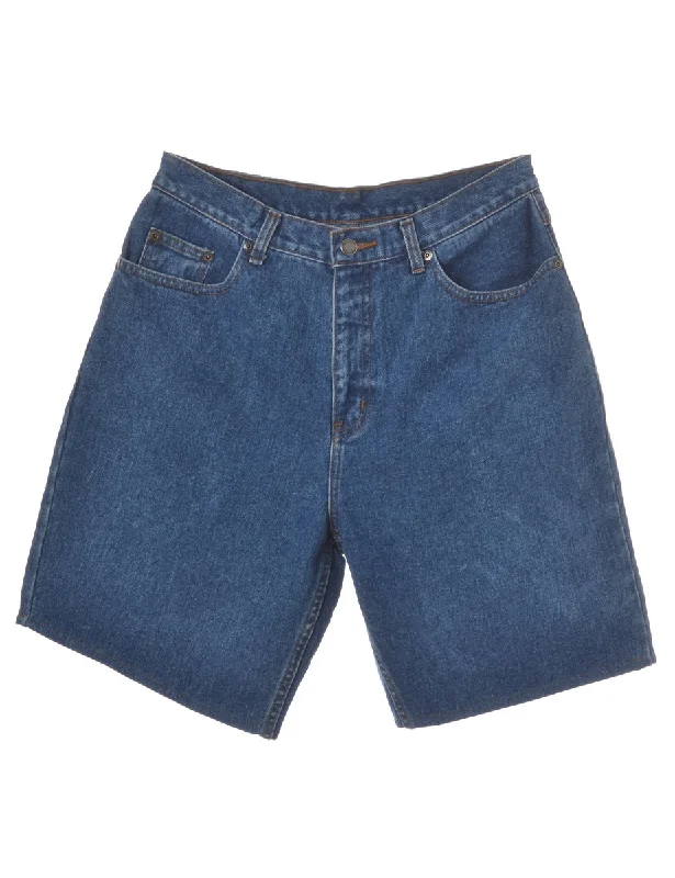 Label Cut Off Denim Shorts