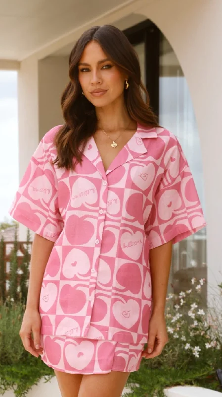 Abilene Button Up Shirt - Pink