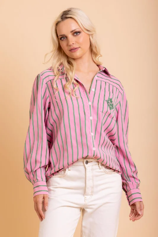 Emma Pink Green Shirt