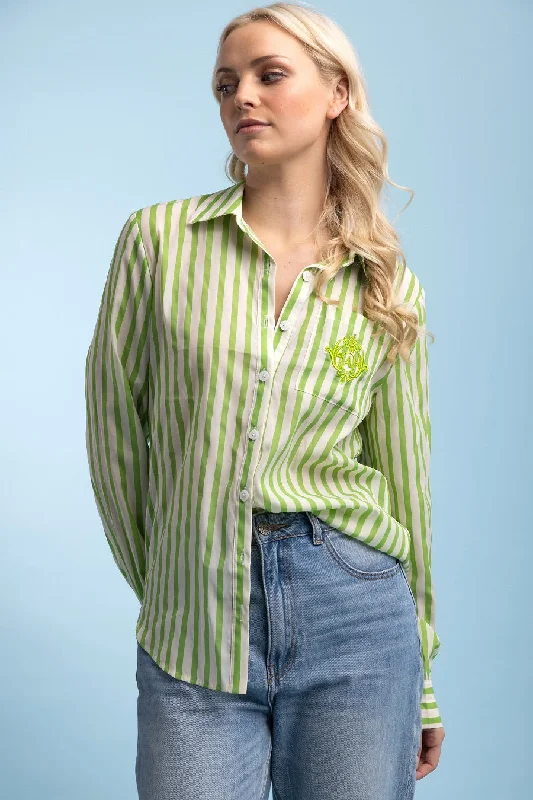 Sage Shirt Green Stripe