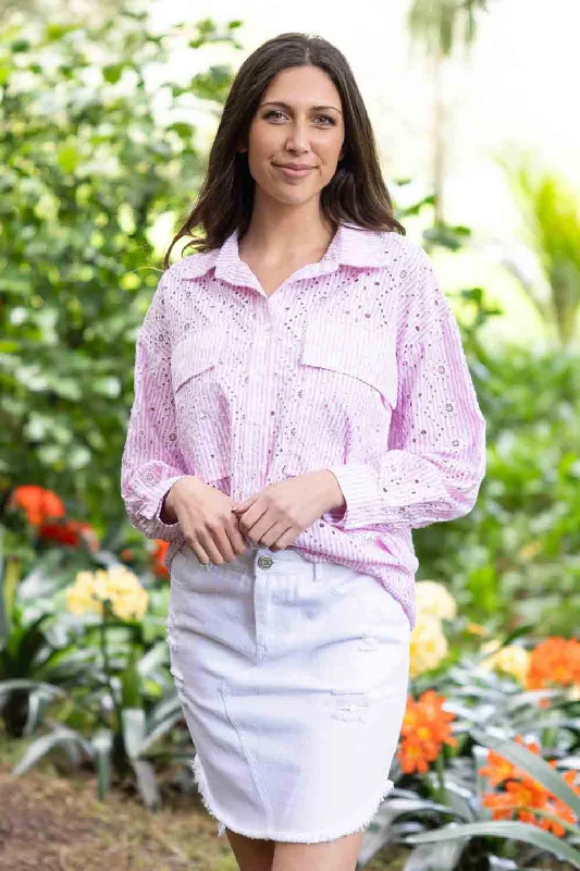 Viola Shirt Pink Stripe