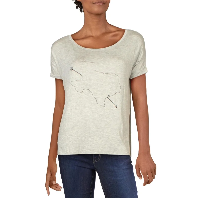 Lone Star Womens Heathered Swing Graphic T-Shirt