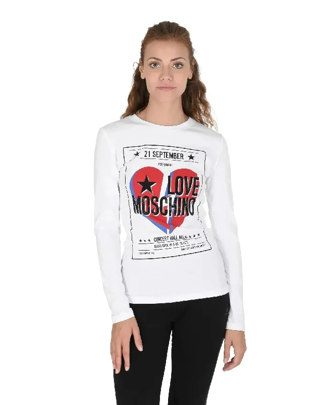 Love Moschino Cotton Spandex T-Shirt - 42 EU