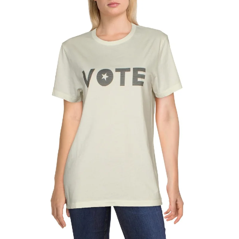 Vote Womens Crewneck Graphic Slogan T-Shirt