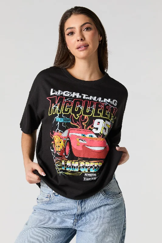 Lightning McQueen Graphic Boyfriend T-Shirt