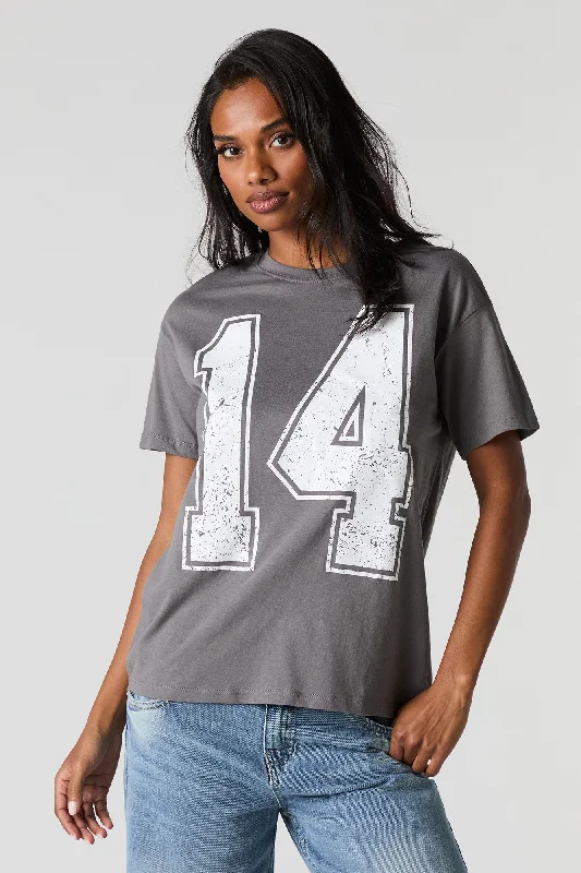 14 Varsity Graphic Boyfriend T-Shirt