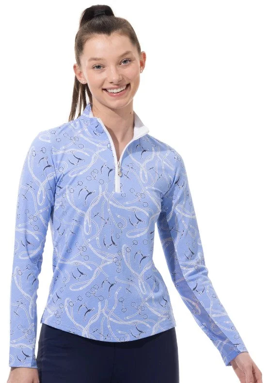 SanSoleil SOLTEK LUX LONG SLEEVE PRINT MOCK