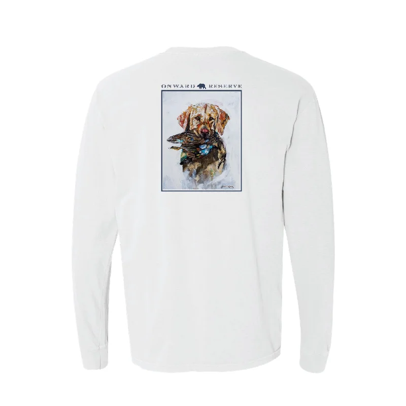 Long Sleeve Duck Dog Tee - White