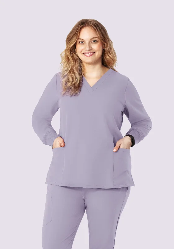 Long Sleeve 6 Pocket Top Ube